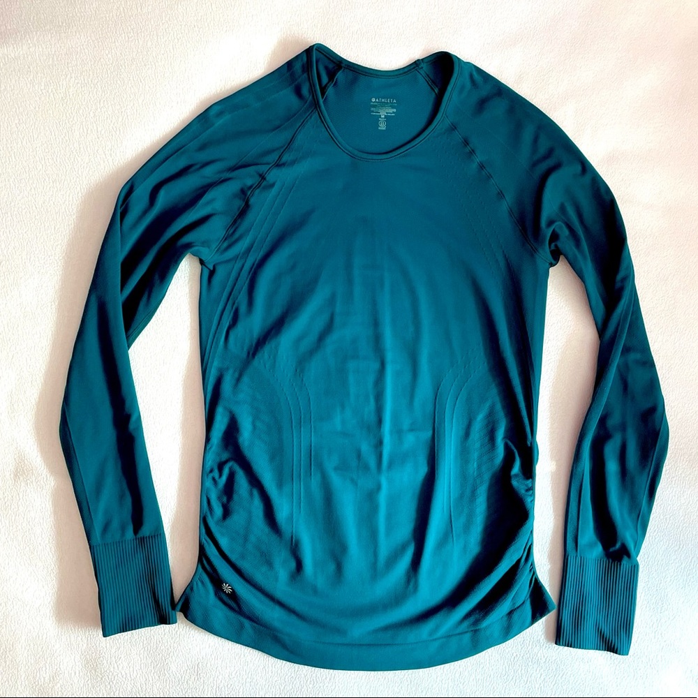 Athleta Speedlight Long Sleeve Top, Like New Size M - Dark Teal